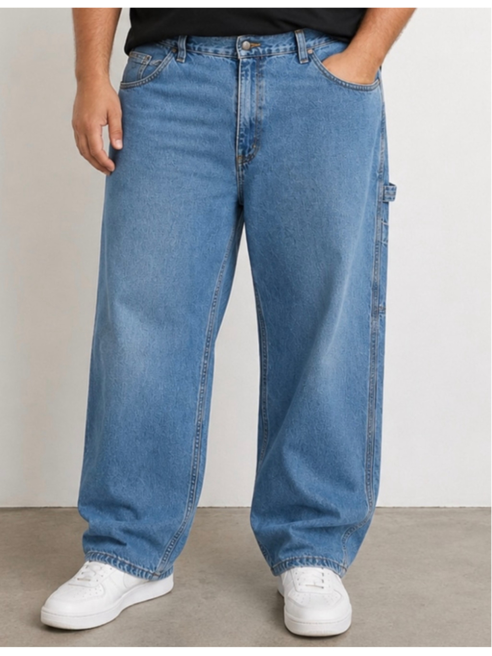 Faded Glory Carpenter Jeans Men 40x30 Blue Baggy Grunge Skater Y2K